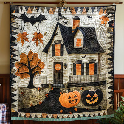 Halloween Enchanted Cottage WN1408078CL Quilt