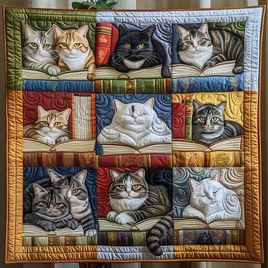 Library Cat WP1009033CL Quilt