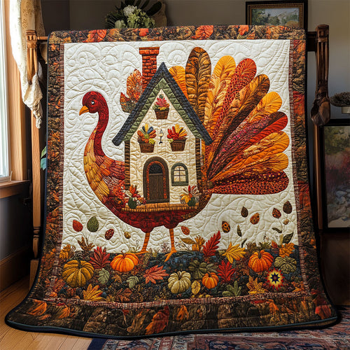 Rustic Turkey House WJ2612022CL Quilt