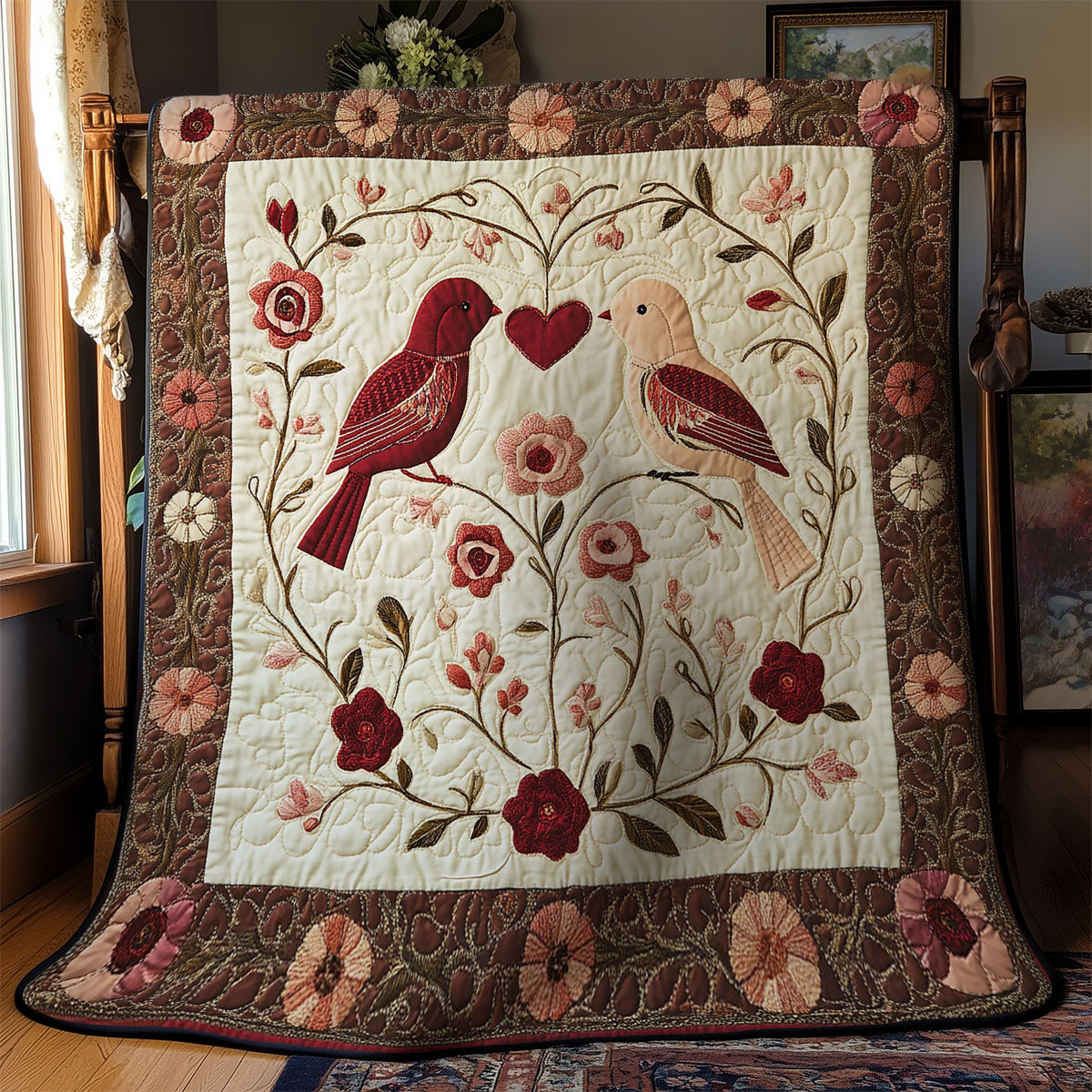 Couple In Romantic Garden WY1502014CL Quilt