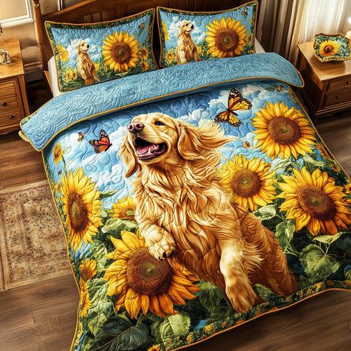 Golden Retriever Sunflower WT1403059CL Duvet Cover Set