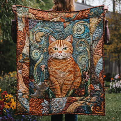 Dreaming Orange Cat WP0110015CL Quilt