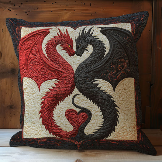 Black Red Dragon WY0301066CL Quilt Pillow Case