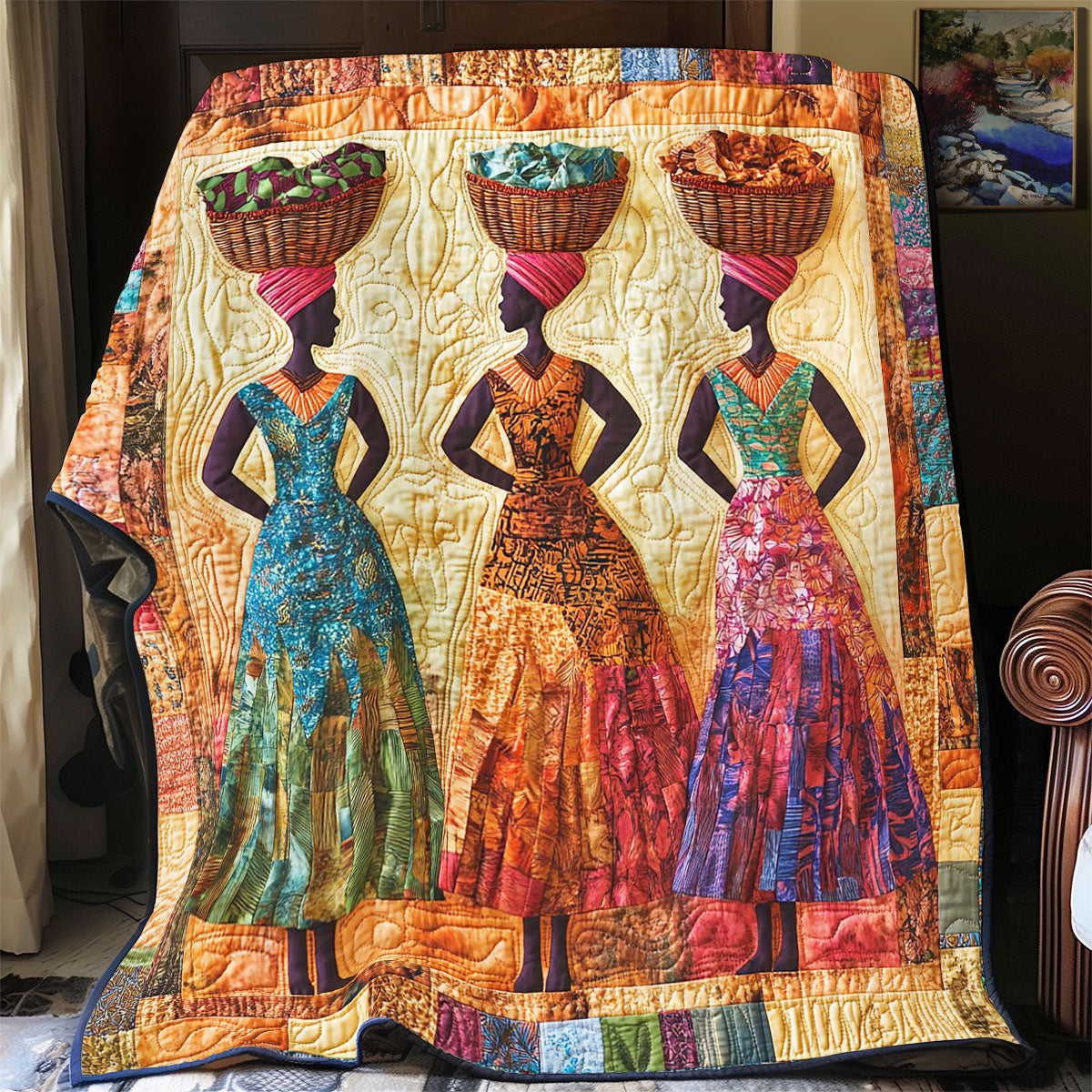 Colorful Black Women WY2001070CL Quilt