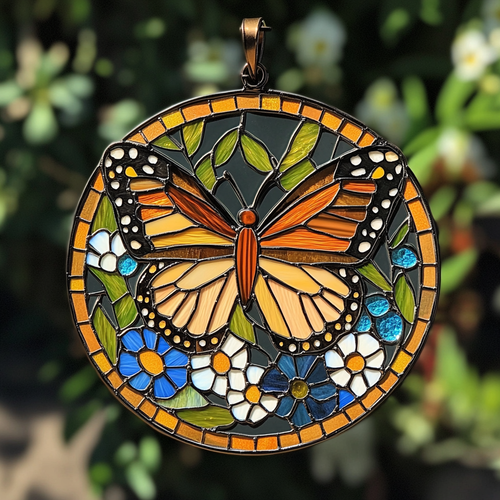 Garden Bluebirds WN0611056CL Stained Glass Suncatcher