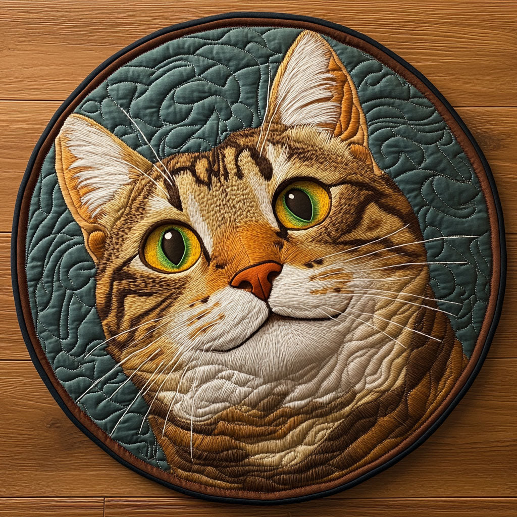 Curious Cat CP0505010CL Quilted Round Mat