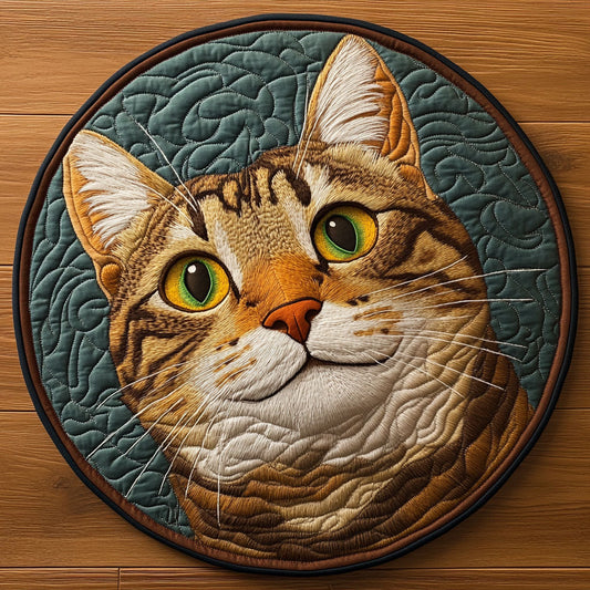 Curious Cat CP0505010CL Quilted Round Mat