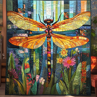 Floral Dragonfly XR0310005CL Quilt