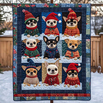 Chihuahua Cozy Red WN2709170CL Quilt