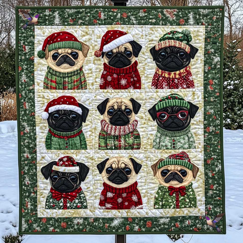 Pug Christmas WN0710032CL Quilt