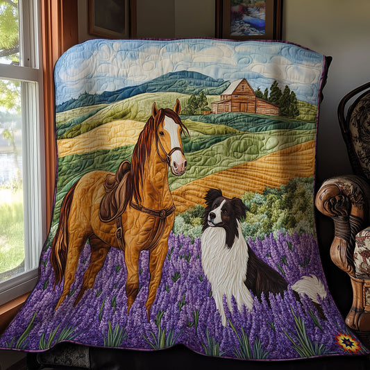 Horse And Border Collie WY1911102CL Quilt