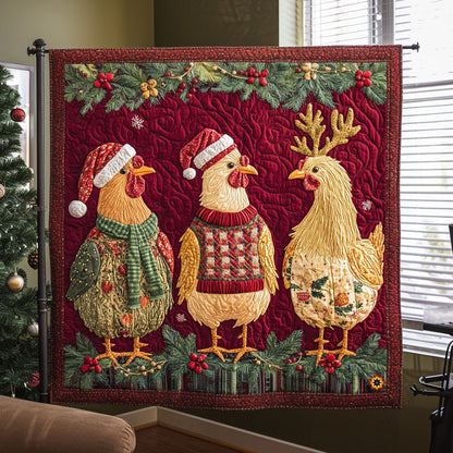 Christmas Chicken WJ2211011CL Quilt