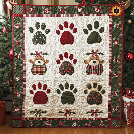 Festive Paw Dog Prints WN0511020CL Quilt