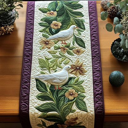 Elegant Dove CP2304031CL Quilted Table Runner