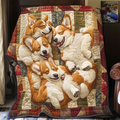 Winter Sleeping Corgi WY1211039CL Quilt