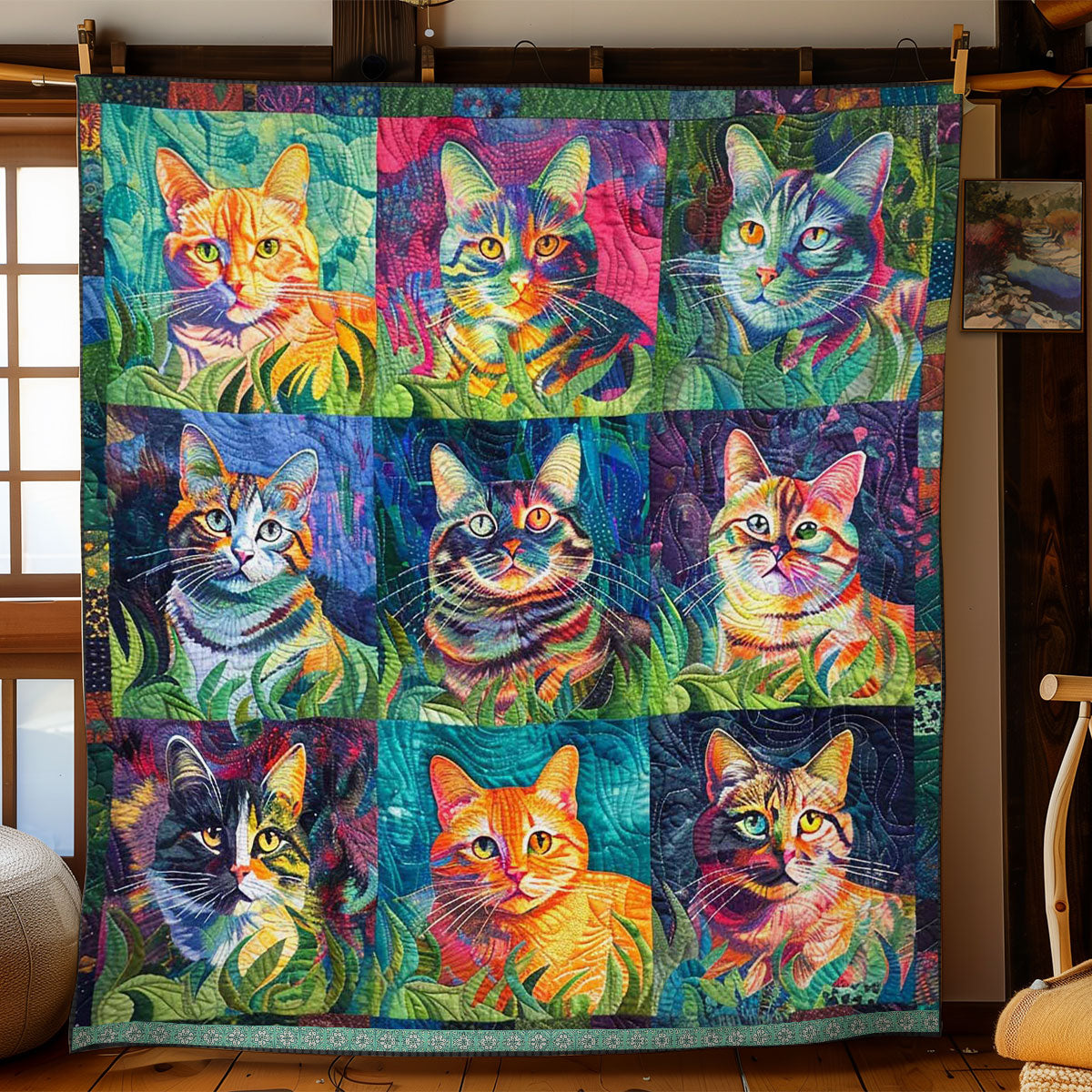 Colorful Cats WJ2809005CL Quilt