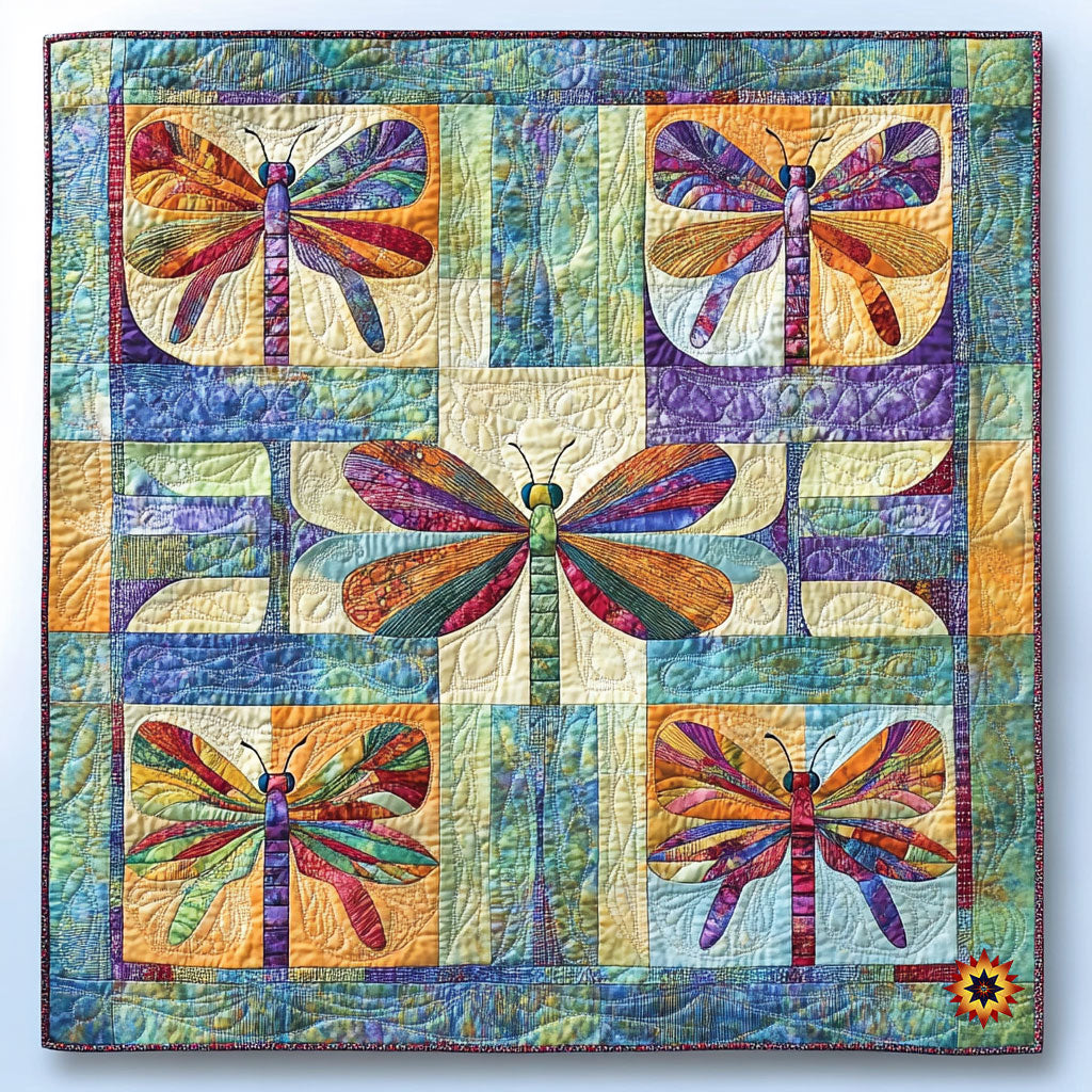 Colorful Dragonfly WY1911023CL Quilt