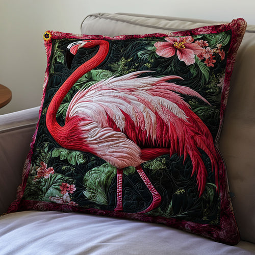 Flower Flamingo WY2711048CL Quilt Pillow Case