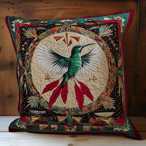 Hummingbird In Trigger Circle WY0201052CL Quilt Pillow Case