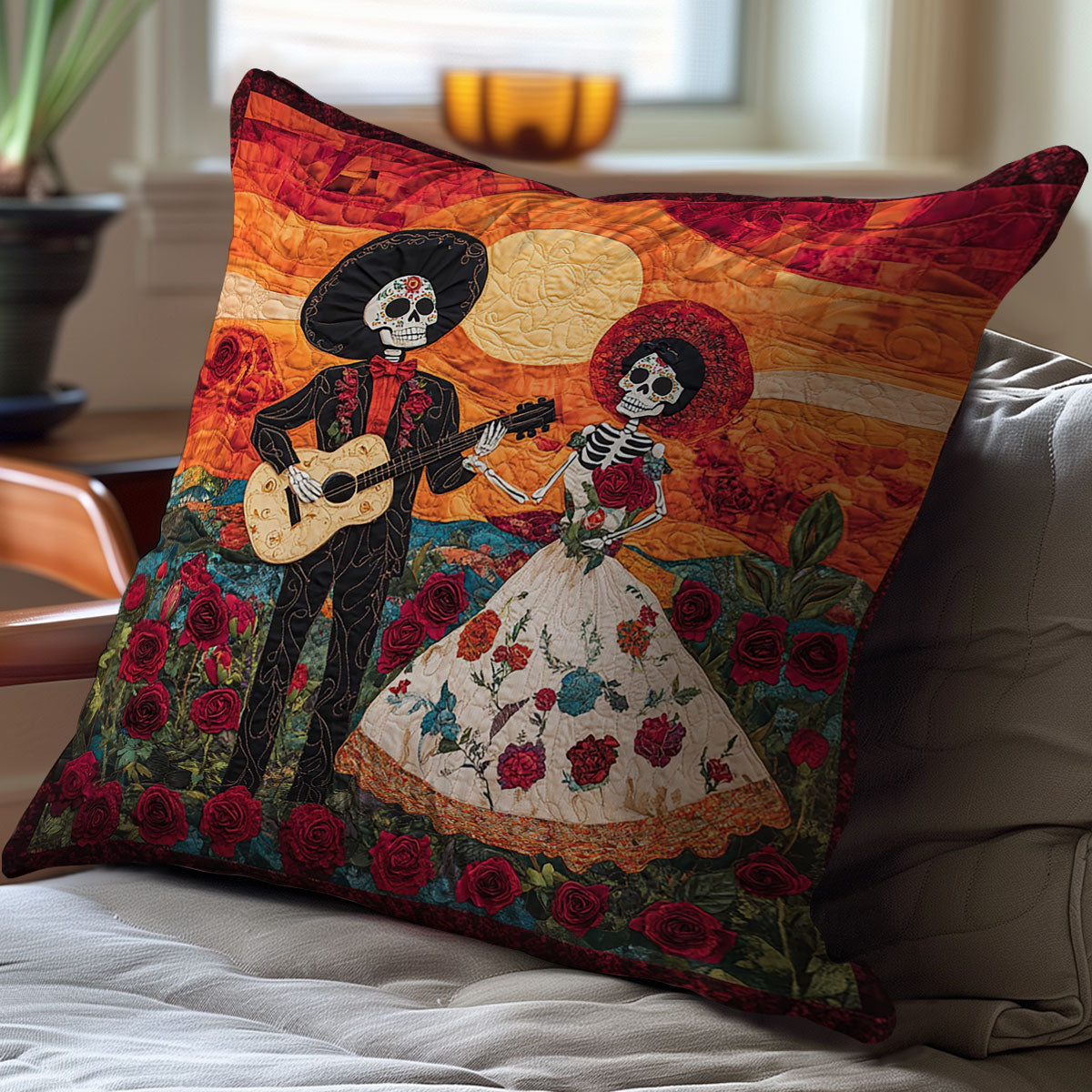 Calavera WJ1211034CL Quilt Pillow Case