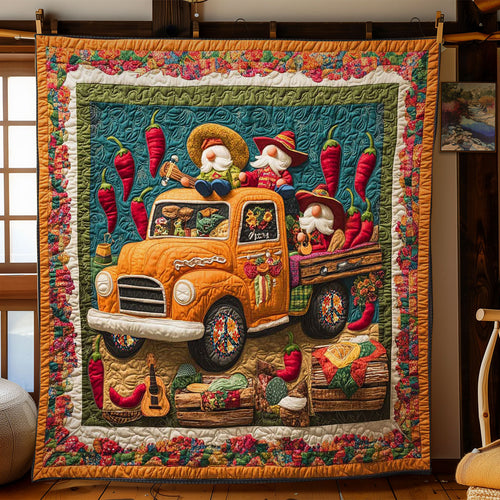 Orange Gnome Ride WN1712023CL Quilt