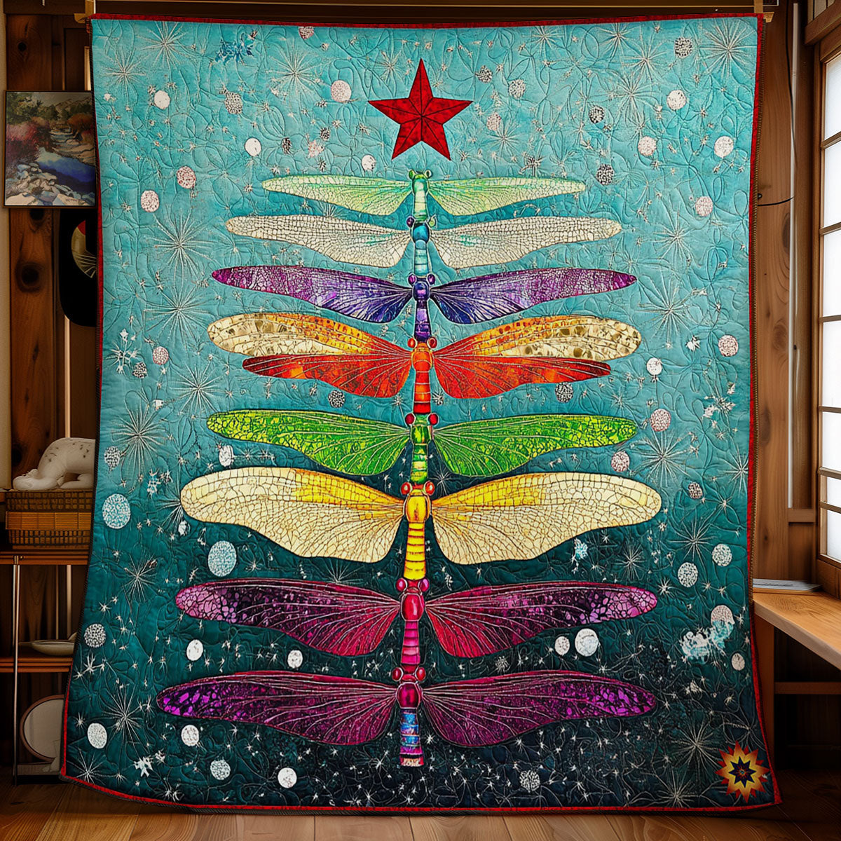 Dragonfly Christmas Tree WY2311025CL Quilt