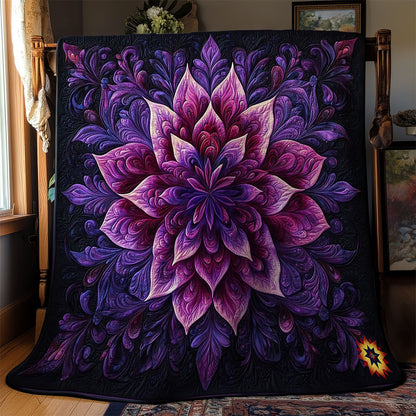 Mystic Purple Flower Bloom WY0912021CL Quilt