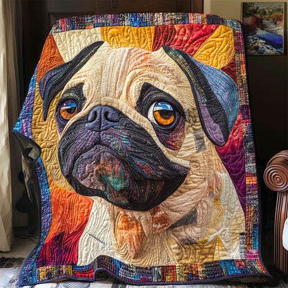 Adorable Pug WX0303058CL Quilt