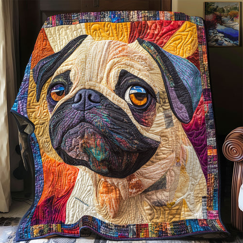 Adorable Pug WX0303058CL Quilt