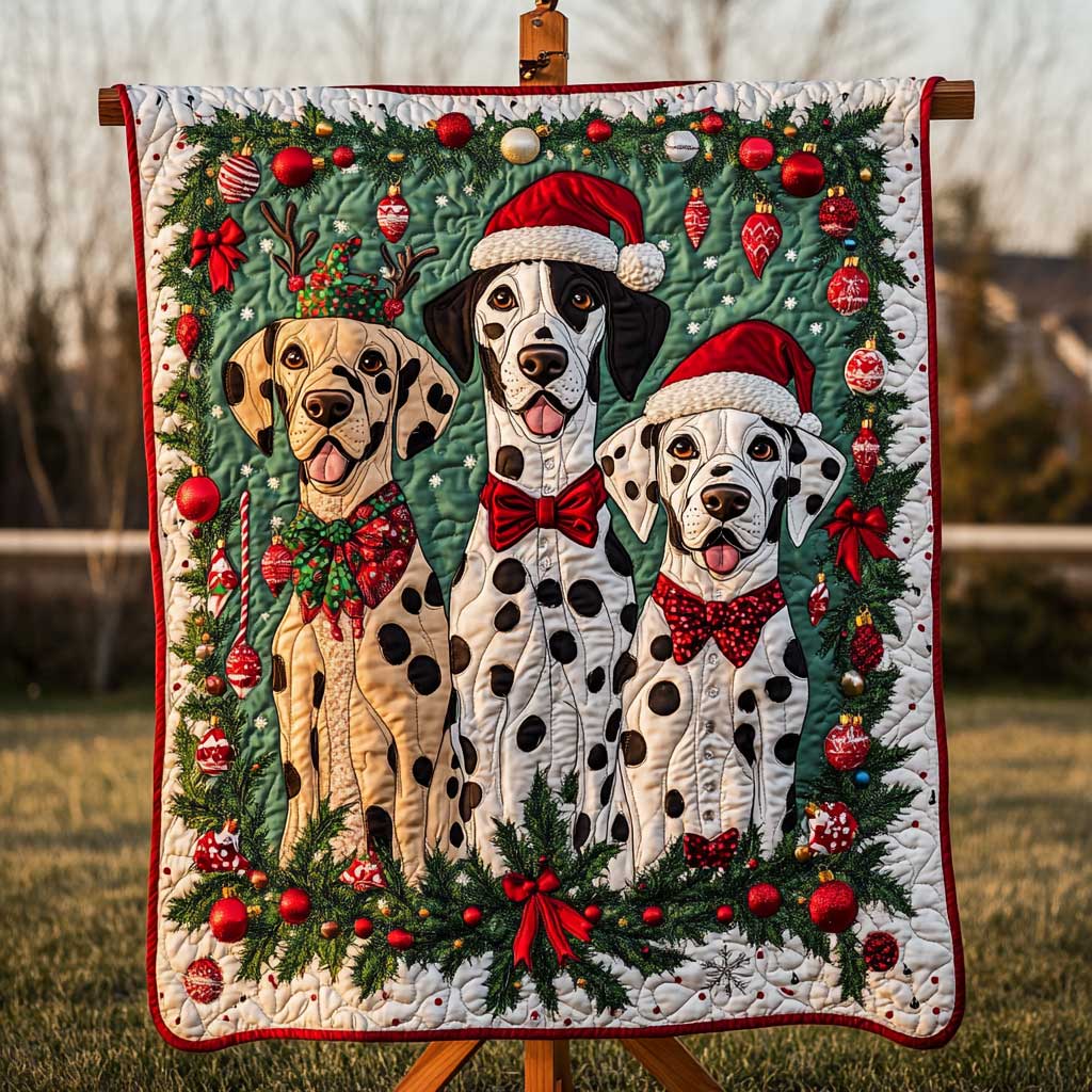 Dalmatian Christmas Trio WN3009038CL Quilt