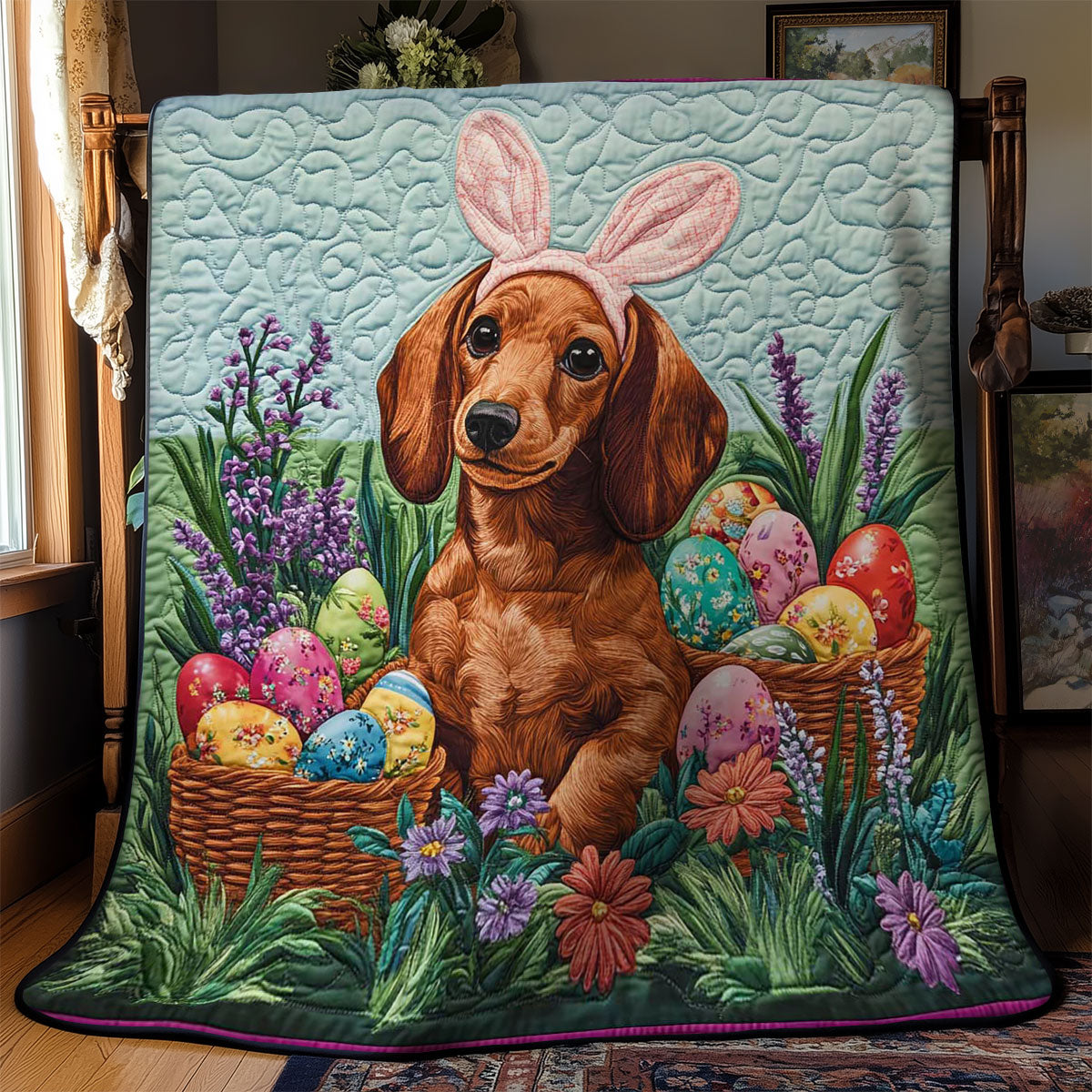 Easter Paws And Bunny Ears WN1501008CL Quilt