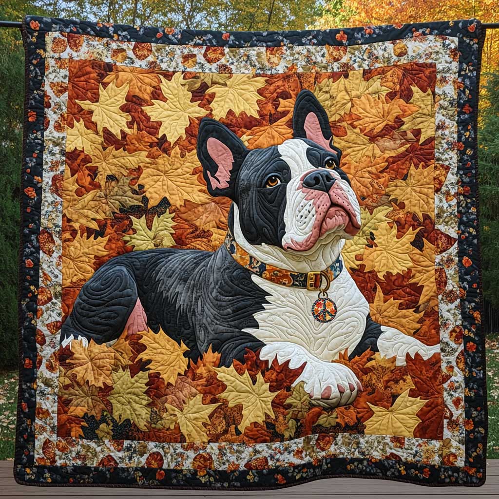 Bulldog Autumn WP0110005CL Quilt