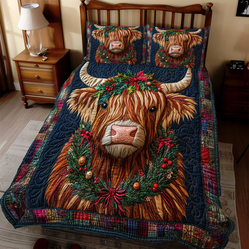 Highland Cow Blue WX2511069CL Duvet Cover Set