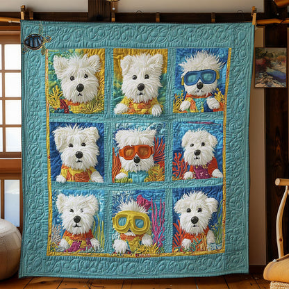 Westie Coral Reef Adventure WN0811055CL Quilt