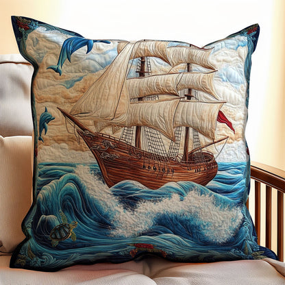 Sailboat Dolphin WY0912092CL Quilt Pillow Case