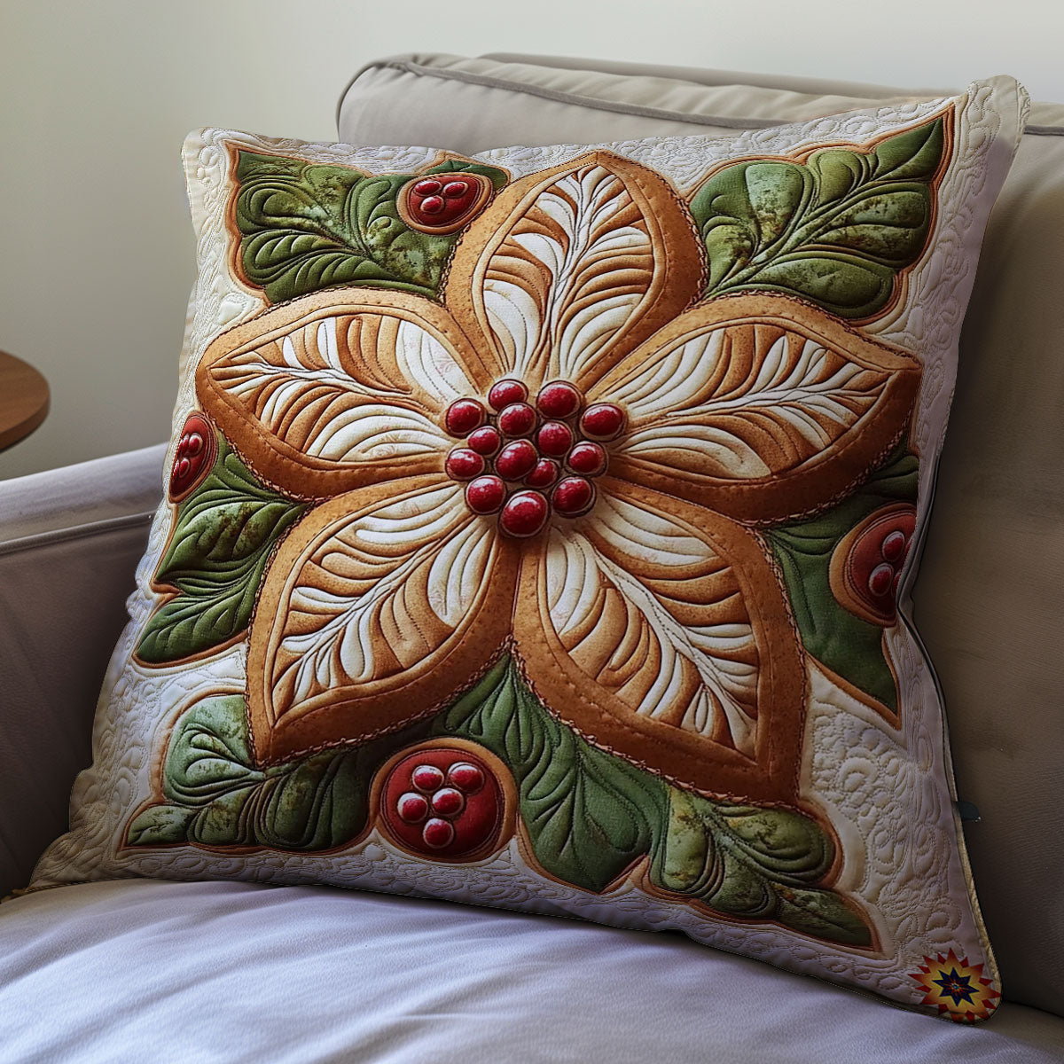 Ginger Cookie Flower WY0911048CL Quilt Pillow Case