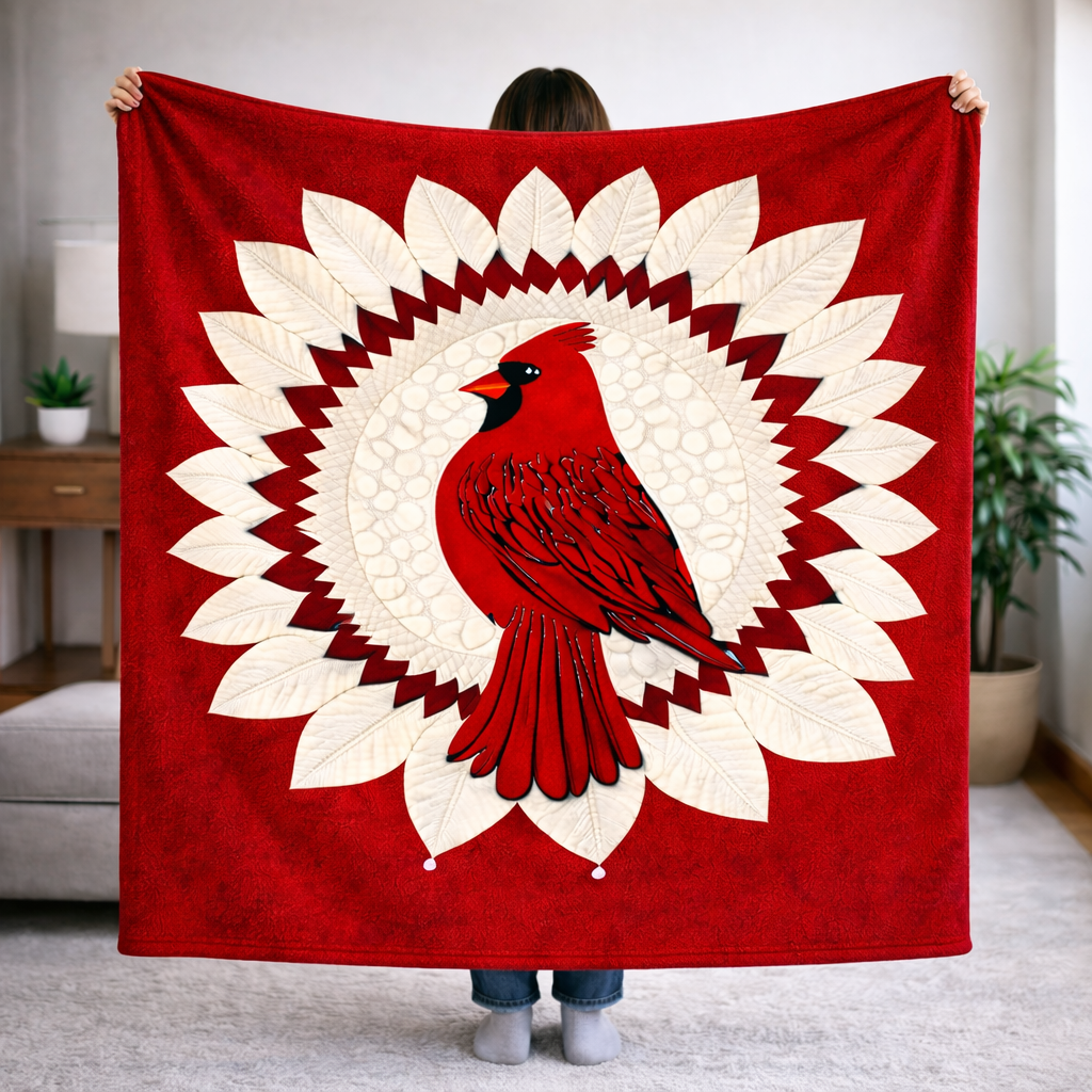 Crimson Cardinal KL1901001CL Faux Fur Throw Blanket