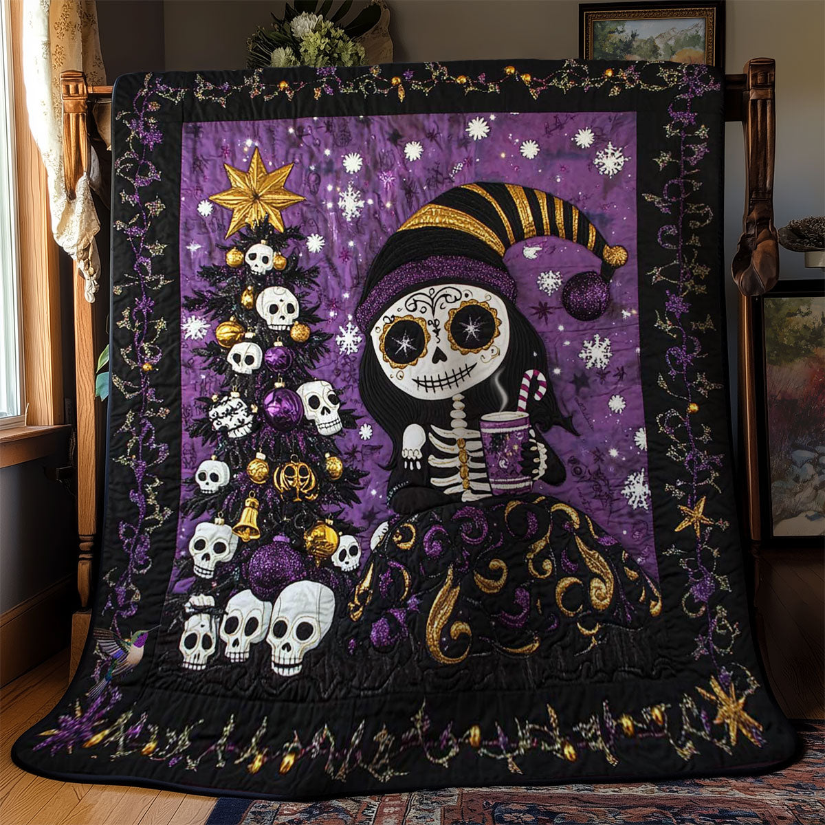 Festive Skeleton WN1311036CL Quilt