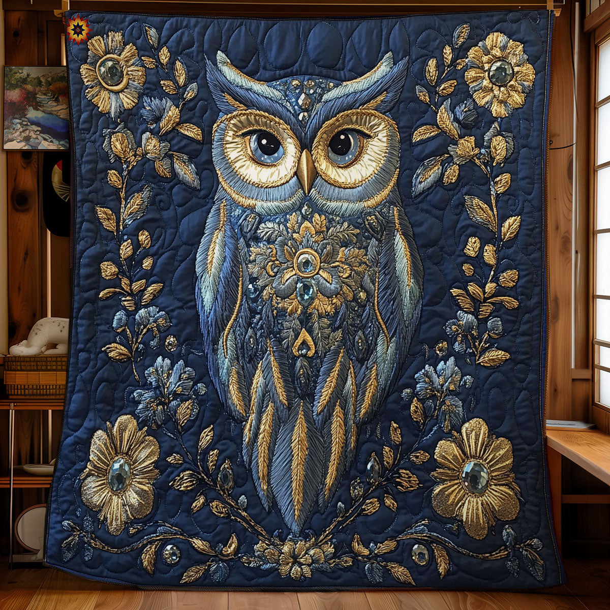 Majestic Midnight Owl WY2612028CL Quilt