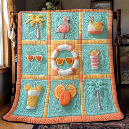 Tropical Block CP1605042CL Quilt