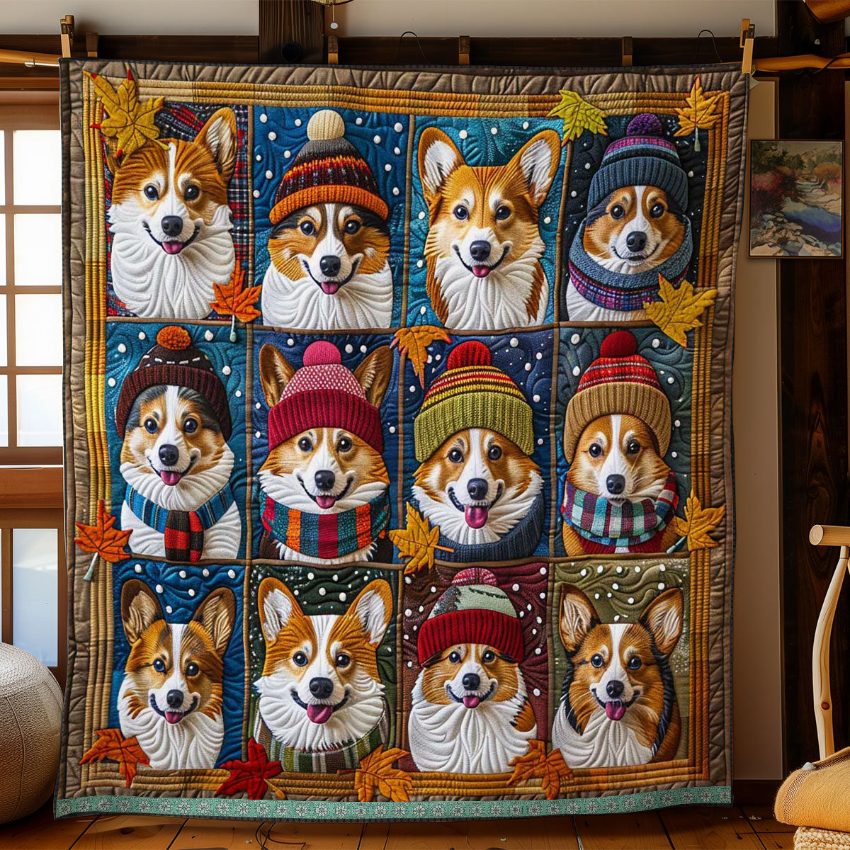 Winter Corgi WJ3009023CL Quilt