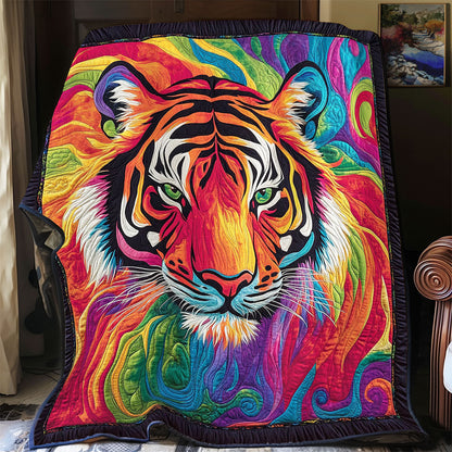 Colorful Abstract Tiger WY1401029CL Quilt