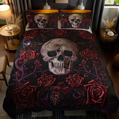 Roses And Skull WN2110103CL Duvet Cover Set