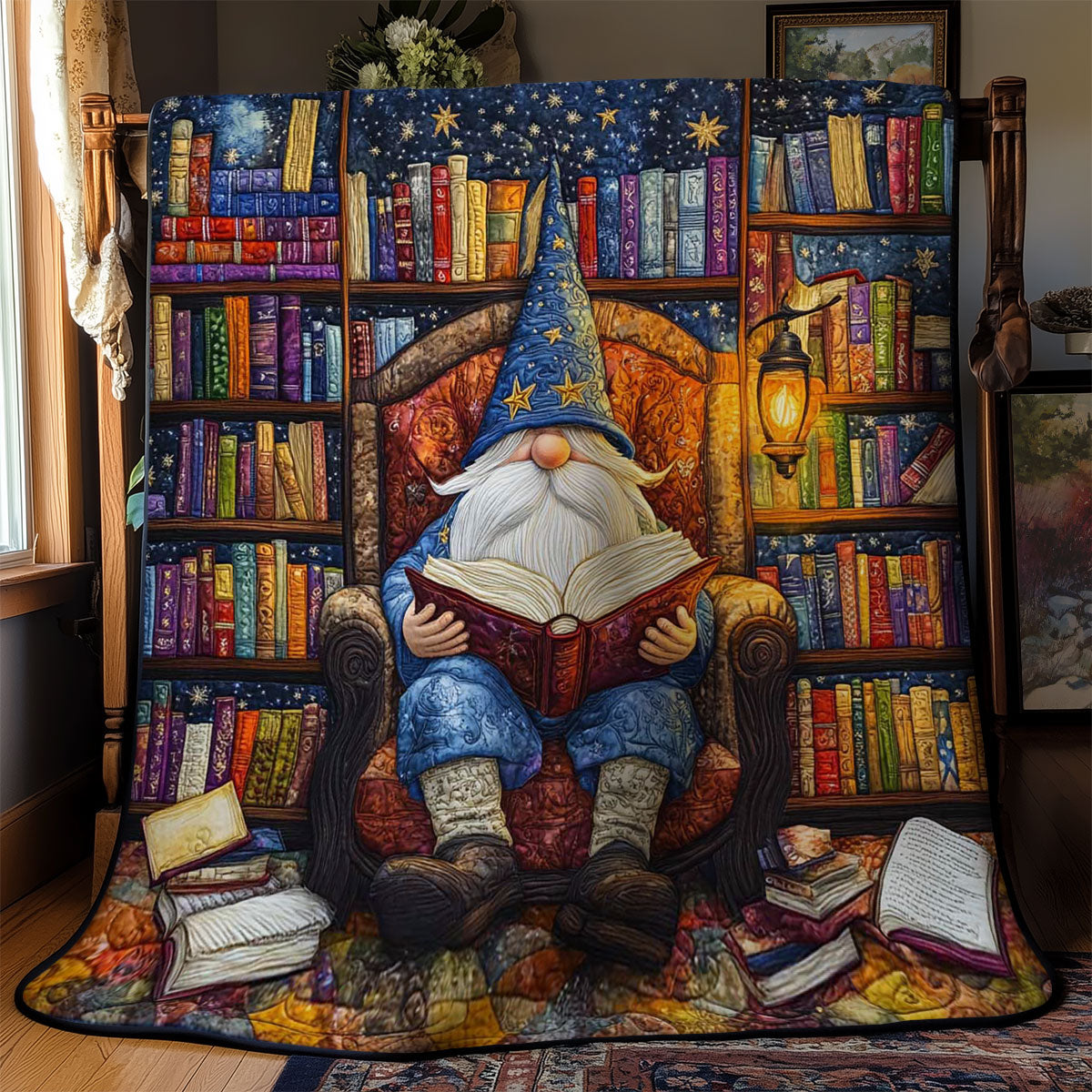 Library Gnome WN0701012CL Quilt