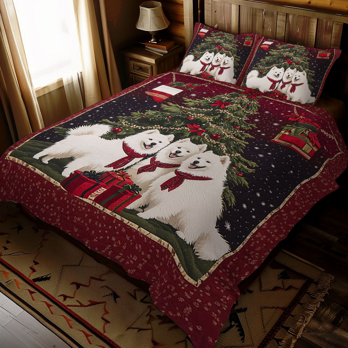 Christmas Samoyed WJ0411027CL Duvet Cover Set