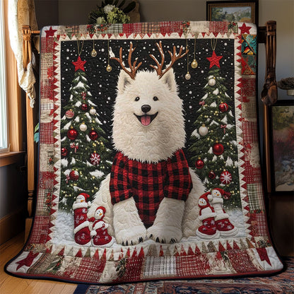 Samoyed Snowman Friends WN2510058CL Quilt