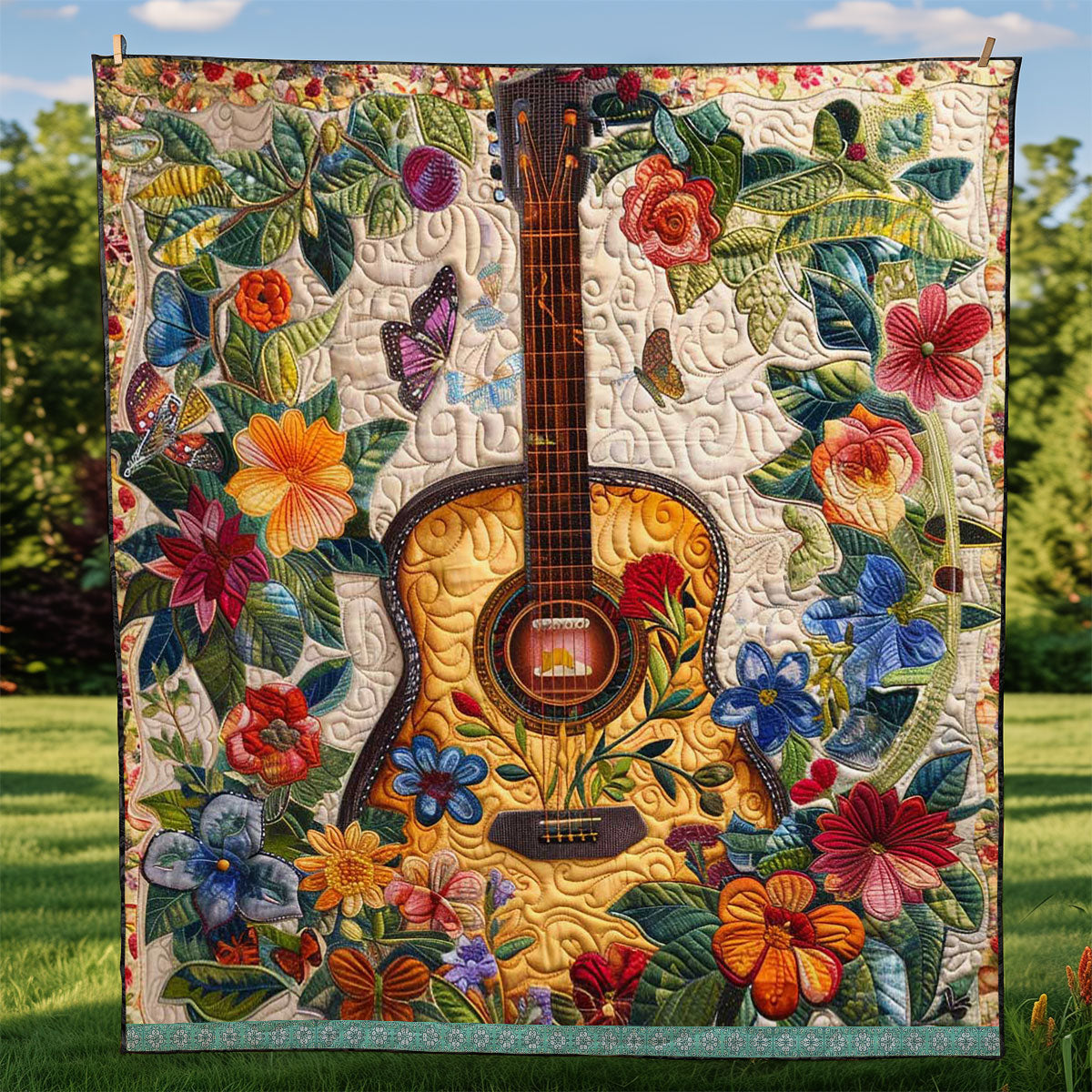 Flower Guitar WJ1309009CL Quilt