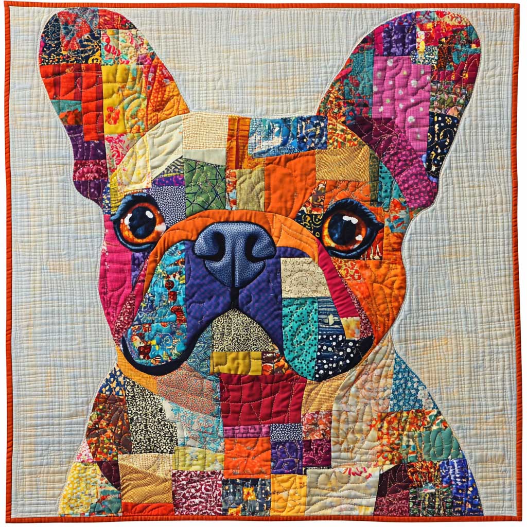 Pug Patchwork Patchwork Colorful Pug WP1410001CL Quilt – Cozzyhomes