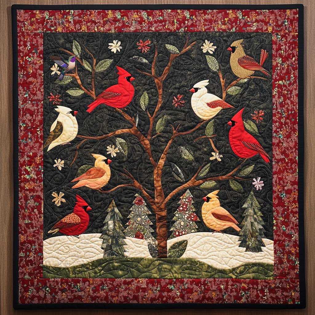 Cardinal In The Tree WN0910027CL Quilt