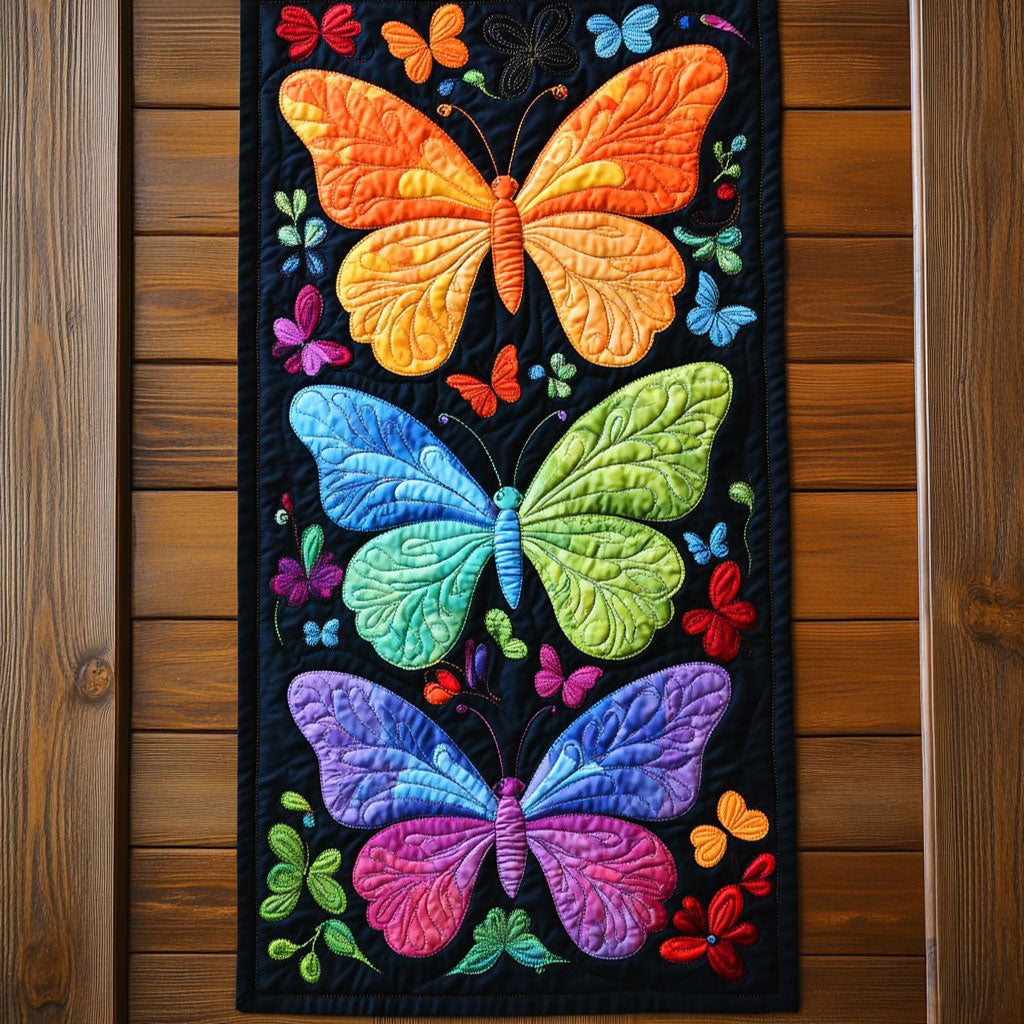 Colorful Butterfly Collection WY2802034CL Quilted Table Runner